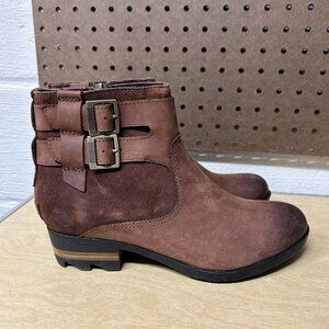 Sorel Women's Lolla Bootie Burro/Buffalo NL3080-282 US Size 8 Shoes Leather